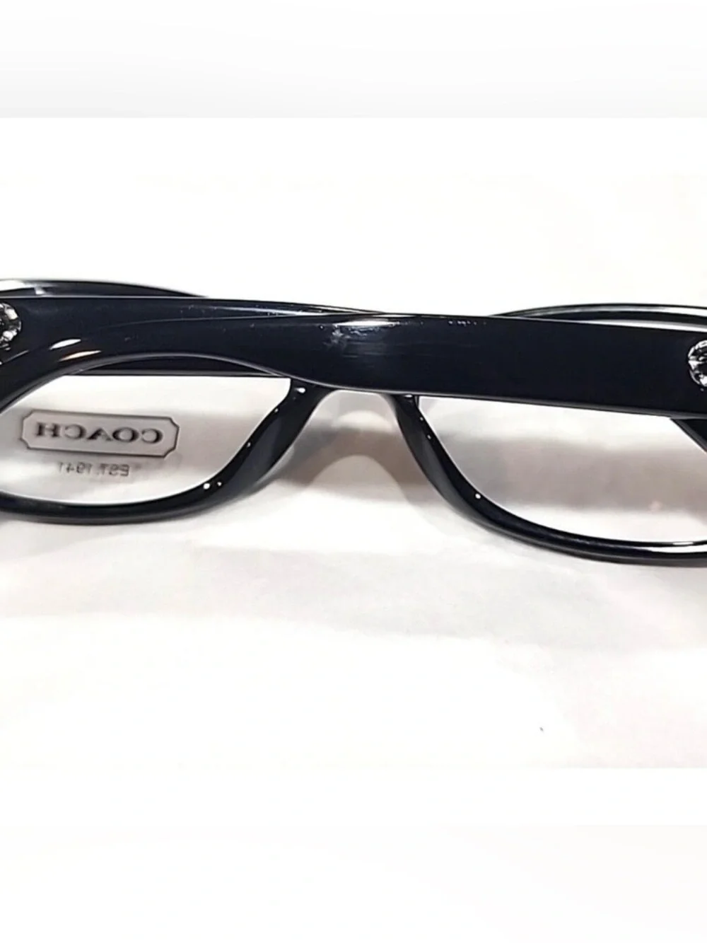 Coach HC6015 Delaney 5034 Small Black Raspberry Oval Eyeglasses 50-16-130 EUC